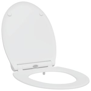 vidaXL WC daska Bijela 45,5 x 37,5 x 3,8 cm Duroplast