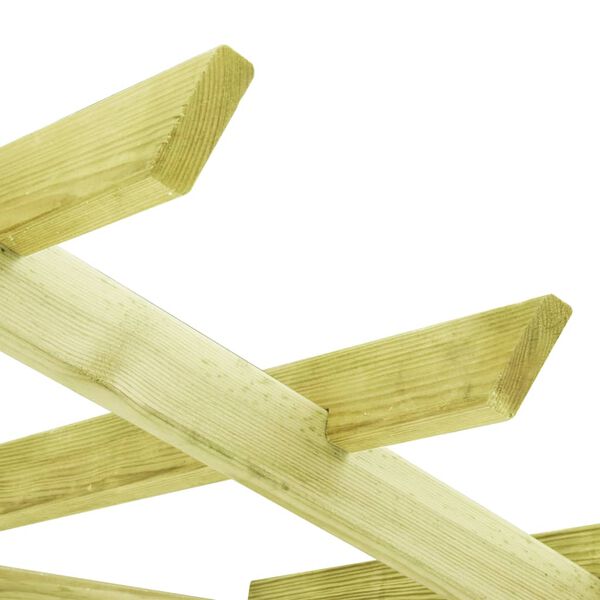 vidaXL Kutna pergola s klupom 130 x 130 x 197 cm impregnirana borovina