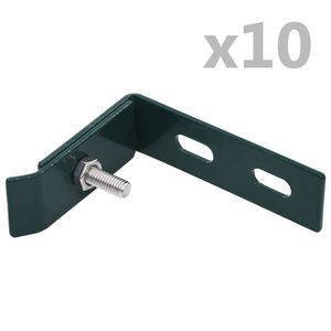 vidaXL Zidni kutni pričvr&scaron;ćivač 10 setova zeleni