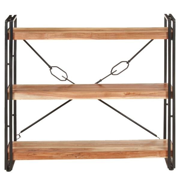 vidaXL Police za knjige s 3 razine 90x30x80 cm masivno bagremovo drvo