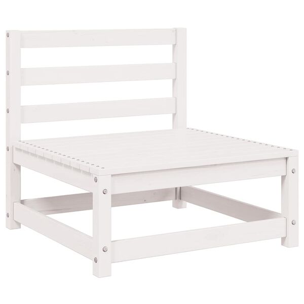 vidaXL 3-dijelna vrtna garnitura od masivne borovine bijela