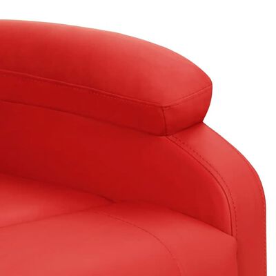 vidaXL Masažna fotelja na podizanje crvena od umjetne kože