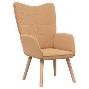 vidaXL fotelja Bež 62 x 67 x 95,5 cm Sherpa Tkanina