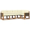 vidaXL Set vanjskih sofa s jastukom 5 pcs Prirodna i krem