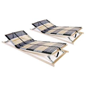 vidaXL Podnice za krevet 2 kom s 42 letvice i 7 zona 70 x 200 cm