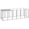 vidaXL Kavez za pse srebrni 330 x 110 x 110 cm čelični