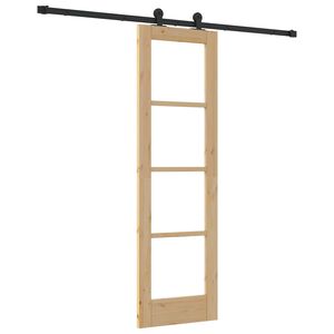 vidaXL Klizna vrata ORKDAL 61 x 198,5 cm Masivna borovina i staklo