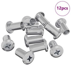 vidaXL Sigurnosna matica 12 pcs Nikla M6 x 25 mm Čelik