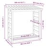 vidaXL Stalak za drva za ogrjev 108x64,5x110 cm od masivne borovine