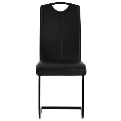 vidaXL Konzolne blagovaonske stolice od umjetne kože 4 kom crne