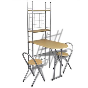 vidaXL Sklopivi Barski Set s 2 Stolice