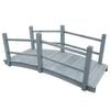 vidaXL Vrtni most sivi 140 x 60 x 56 cm od masivne jelovine