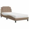 vidaXL Krevet s madracem Zadar boja cappuccina 90 x 200 cm od umjetne kože
