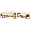 vidaXL Set vanjskih sofa s jastukom 7 pcs Prirodna i krem