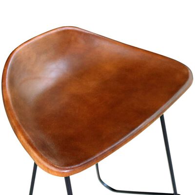 vidaXL Barske stolice od prave kože 6 kom smeđe