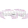 vidaXL Set vanjskih sofa 9 pcs Prirodna i krem Čvrsto drvo akacije