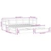 vidaXL Dnevni krevet na razvlačenje s ladicama bez madraca 90x200 cm