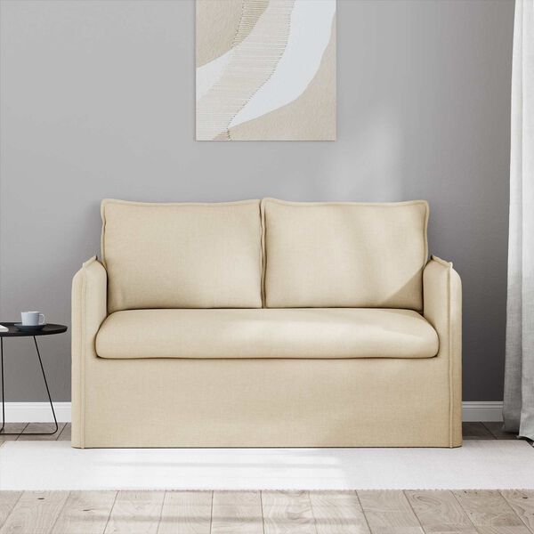 vidaXL Sofa 120cm Krema Metal