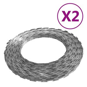 vidaXL BTO-22 žilet-žice 2 kom 100 m čelična