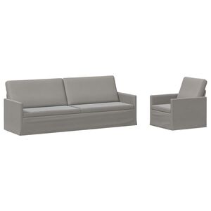 vidaXL Set sofe 2 pcs Svjetlosiva Bar&scaron;un
