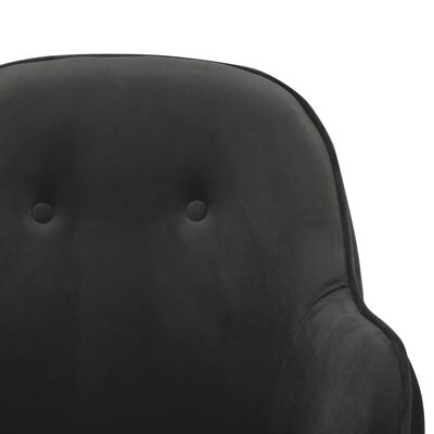 vidaXL Stolica za ljuljanje tamnosiva baršunasta