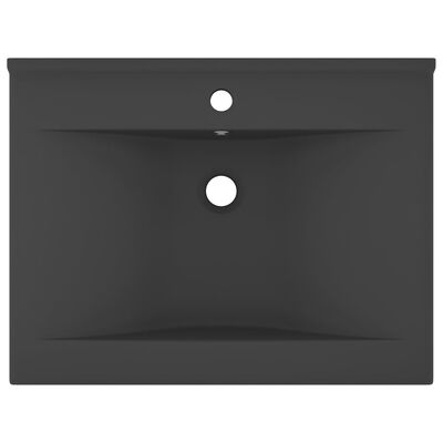 vidaXL Luksuzni umivaonik mat tamnosivi 60 x 46 cm keramički