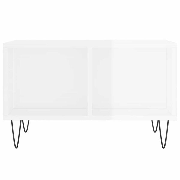 vidaXL Stolić za kavu sjajni bijeli 60x50x36,5 cm konstruirano drvo