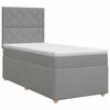 vidaXL Boxspring krevet s madracem Svjetlosiva 100 x 200 cm Tkanina