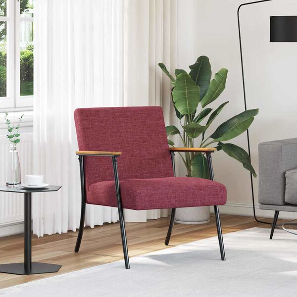 vidaXL fotelja Vinska crvena 59 x 75 x 78 cm tkanina