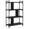 vidaXL Regal za knjige s 4 razine crni 76x32x123 cm konstruirano drvo