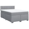 vidaXL Krevet box spring s madracem svjetlosivi 140x200 cm od tkanine