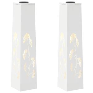 vidaXL Solarna LED svjetlost za stazu 2 kom. Topla bijela
