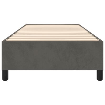 vidaXL Okvir za krevet s oprugama tamnosivi 90x200 cm baršunasti