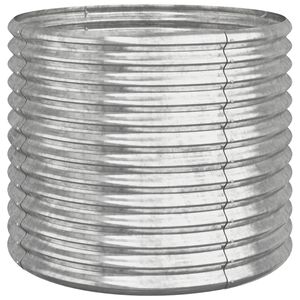 vidaXL Vrtna sadilica od pocinčanog čelika 80x80x68 cm srebrna