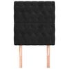 vidaXL Uzglavlje Crno 80x7x118/128 cm Baršunasto