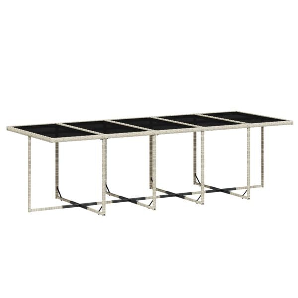 vidaXL 15-dijelni vrtni blagovaonski set s jastucima svijetlosivi