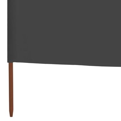 vidaXL Vjetrobran s 5 panela od tkanine 600 x 120 cm antracit