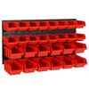 vidaXL 30-dijelni set polica za radionicu crveno-crni 77 x 39 cm PP