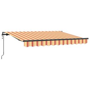 vidaXL Skrovita tenda Žuta 350 x 200 cm tkanina