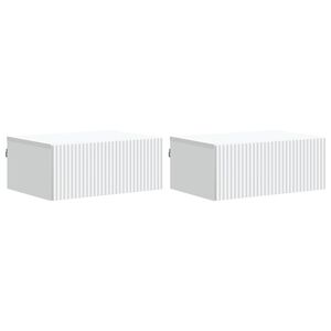 vidaXL Noćni ormarić za montažu na zid 2 pcs Bijela 49 x 34,5 x 20 cm