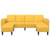 vidaXL Sofa s jastukom Svijetlo žuta 250 x 188 x 76 cm Kordura tekstil