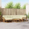 vidaXL Set vanjskih sofa s jastukom 7 pcs Prirodna i krem