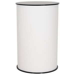 vidaXL Sajamski pult Crna i bijela &Oslash; 60 x 93 cm Prerađeno drvo i PP