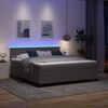 vidaXL LED Box Spring Krevet Svijetlo siva i bijela. 180 x 200 cm