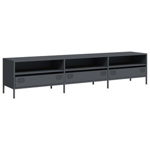 vidaXL TV ormarić antracit 202x39x43,5 cm hladno valjani čelik