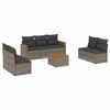 vidaXL 8-dijelni set vrtnih sofa od poliratana s jastucima sivi