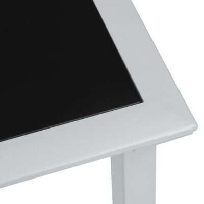 vidaXL Vrtni stol crno-srebrni 41 x 41 x 45 cm od čelika i stakla