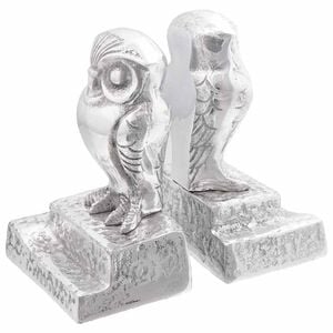 vidaXL Držači za knjige 2 kom. Srebrno 12 x 9 x 19 cm Aluminij