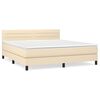 vidaXL Krevet s oprugama i madracem krem 160x200 cm od tkanine