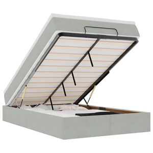 vidaXL Otomanski krevet s madracem svjetlosivi 120x190 cm bar&scaron;unasti